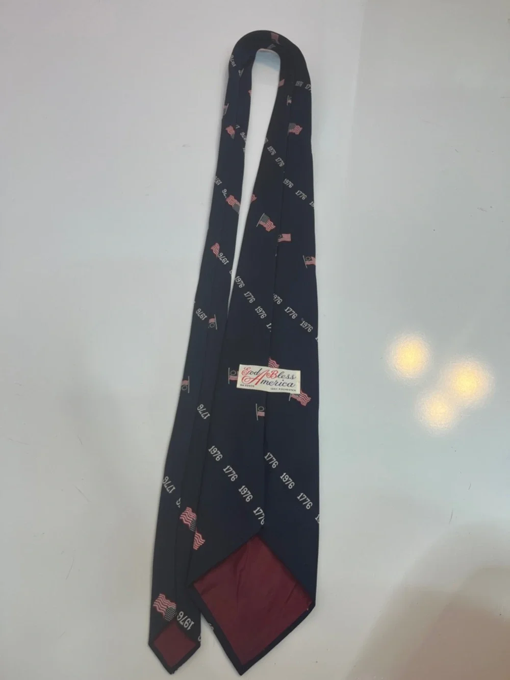 Bicentennial 70’s Patriotic Tie God Bless America